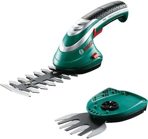 Krūmų ir žolės akumuliatorinių žirklių rinkinys Bosch Isio