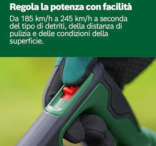 Lapų pūstuvas Bosch UniversalLeafBlower, 18V-130, (1x2,5Ah)