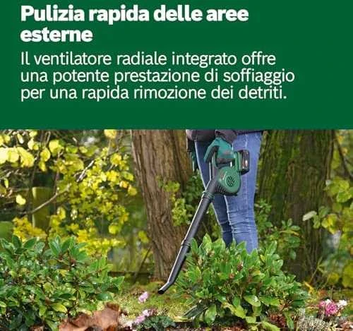 Lapų pūstuvas Bosch UniversalLeafBlower, 18V-130, (1x2,5Ah)