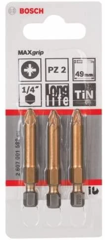 Bosch Suktuvo antgaliai Pz 2 3 vnt, MAXgrip