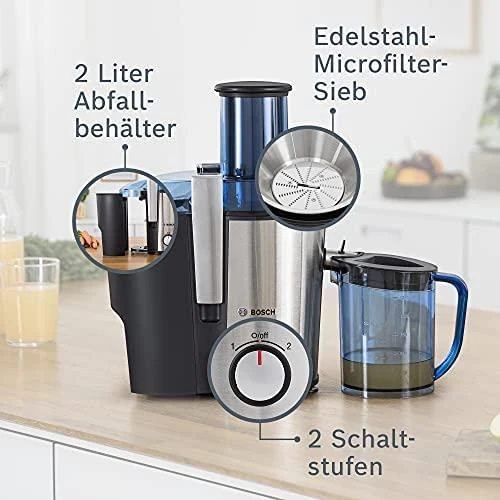 Sulčiaspaudė Bosch MES3500 juice maker 700 W Juodas, Sidabrinis