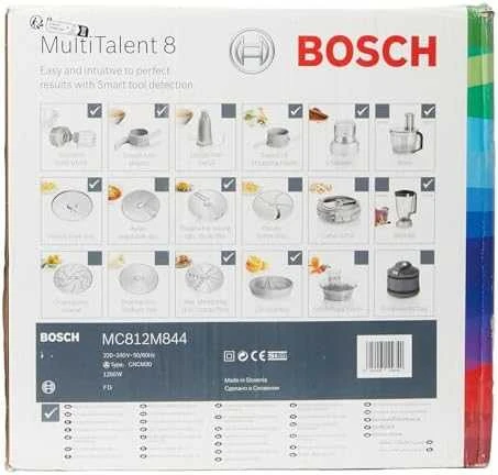 Virtuvinis kombainas Bosch MC812M844, MultiTalent 8, 1250 W, juodas