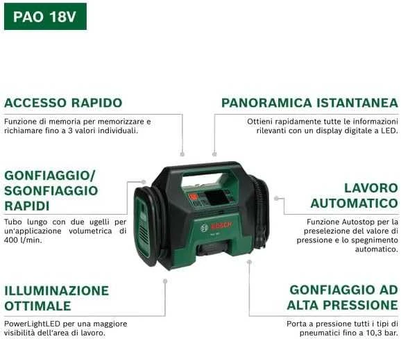 Bosch PAO 18V solo Akumuliatorinis oro pompa