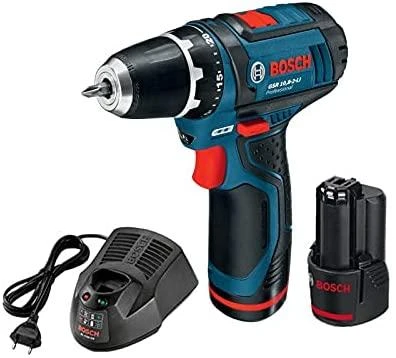 Akumuliatorinis suktuvas-gręžtuvas, Bosch GSR 12V-15, 2x2,0 Ah Li-Ion + L-Boxx