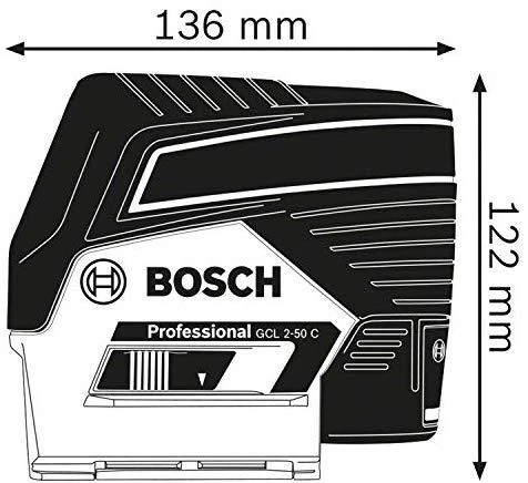 Bosch Kombinuotasis lazeris GCL 2-50 C (1x2.0Ah, RM2, L-Boxx)