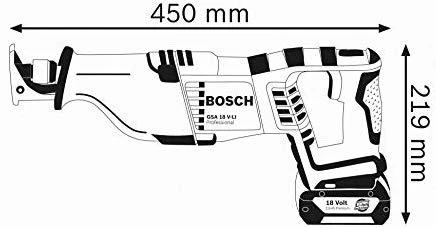 Bosch GSA 18 V-LI, LB be akumuliatoriaus ir kroviklio