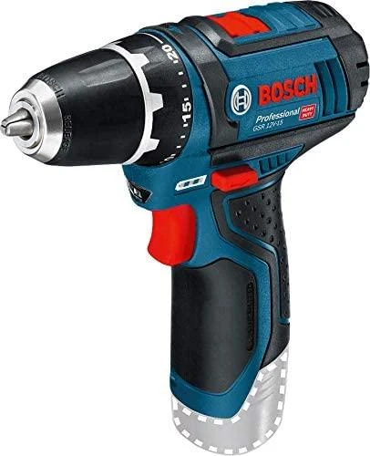 Bosch akumuliatorinis suktuvas - gręžtuvas GSR 12V-15, CC 2x2.0Ah, 10 ACC, 12V-20