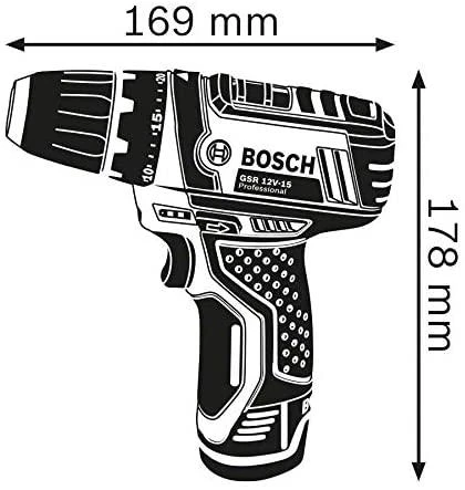 Bosch Akumuliatorinis suktuvas GSR 12V-15, 2x2.0, 25 sukimo antgaliai