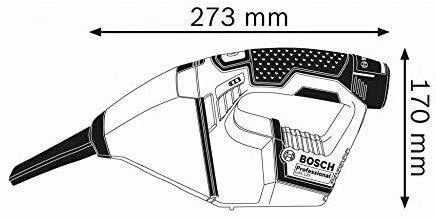 Rankinis dulkių siurblys Bosch GAS 12V, be akumuliatoriaus ir įkroviklio