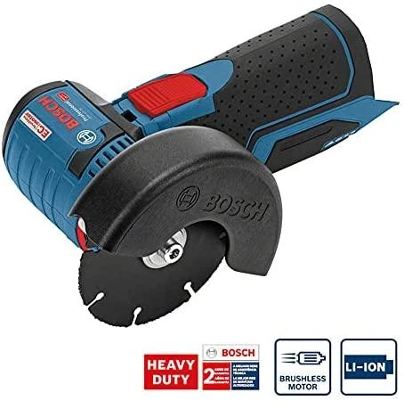 Bosch Professional kampinis šlifuoklis GWS 12V-76 (be baterijos ir įkroviklio; kartoninėje dėžėje)