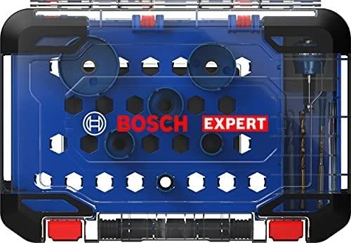 Gręžimo karūnų rinkinys Bosch EXPERT CONSTRUCTION MATERIAL; 20-64 mm; 10 vnt.