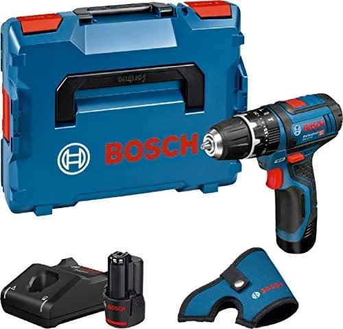 Bosch Akumuliatorinis smūginis gręžtuvas-suktuvas GSB 12V-15, 2x2.0Ah
