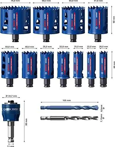 Bosch 14-dalių Gręžimo karūnėlių komplektas