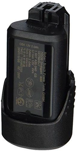 Bosch 12V 2,0 Ah akumuliatorius su technine etikete