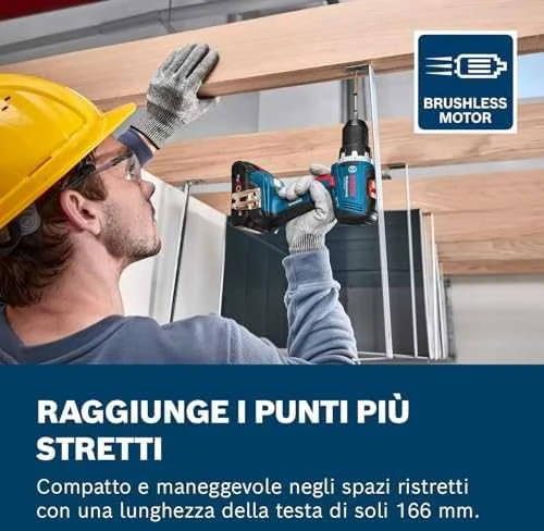 Bosch GSR 18V-65 suktuvas atliekant darbus prie lubų
