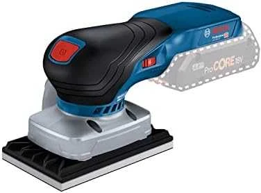 Bosch GSS 18V-13 kampinis vaizdas su šlifavimo padu
