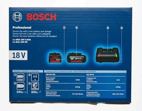 Bosch akumuliatorius GBA 18V 4.0AH +  kroviklis GAL 18V-40 1600A01B9Y