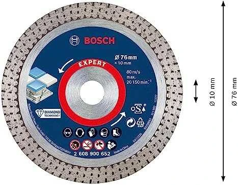 Bosch Deimant.pjov.diskas HardCeramic 76x1,9x10 mm