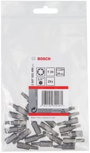Bosch Torx antgalis T20, l=25 25 vnt. Extra hard