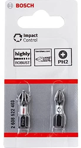 Bosch Suktuvo antgaliai PZ2 25 vnt./ Impact, L=25mm