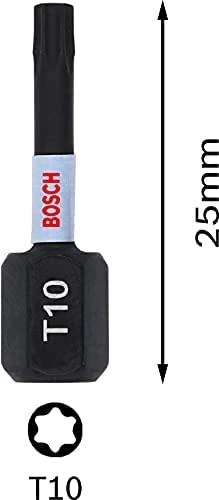 Bosch Suktuvo antgaliai T10 2 vnt./ Impact, L=25mm