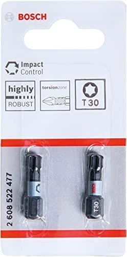 Bosch Suktuvo antgaliai T30 2 vnt./ Impact, L=25mm