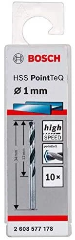 Bosch PointTeQ grąžtas metalui 4 x 43 x 75 mm , 10 vnt.