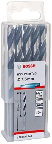 Bosch PointTeQ grąžtas metalui 7,5 x 69 x 109 mm ,10 vnt
