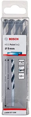 Bosch PointTeQ grąžtas metalui 9 x 81 x 125 mm , 10 vnt.