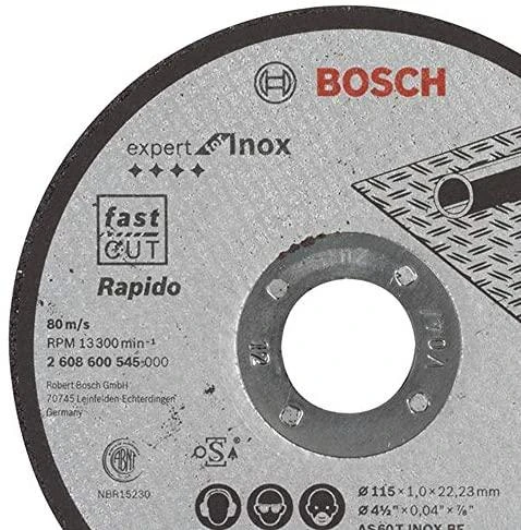 Bosch Pjov.diskas INOX 115x22,2x1 mm