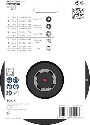Bosch X-LOCK diskinis pagrindas 125 mm, velcro