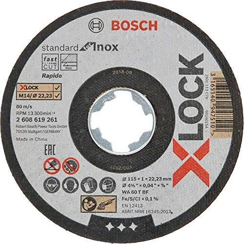 Bosch X-LOCK standartinis Inox 10vnt. × 115 × 1 mm