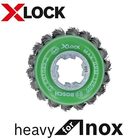 Bosch X-LOCK šepetys 75 mm iš nerūdijančiojo plieno