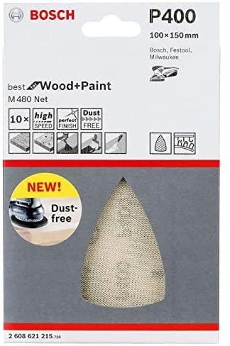 Bosch Šlifavimo tinklelis M 480 93X93mm, G100, 5 vnt.