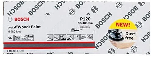 Bosch Šlifavimo tinklelis M 480 93X186mm, G120, 50 vnt.