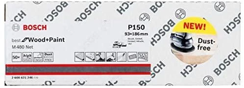 Bosch Šlifavimo tinklelis M 480 93X186mm, G150, 50 vnt.