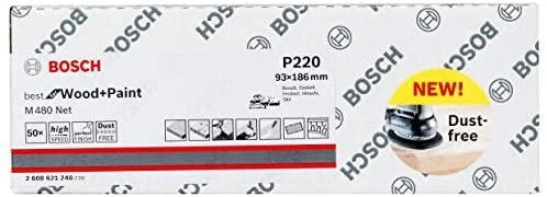 Bosch Šlifavimo tinklelis M 480 93X186mm, G220, 50 vnt.