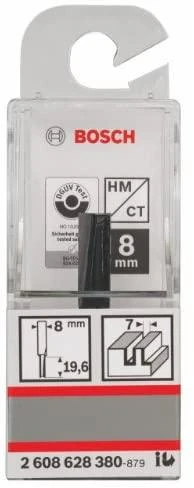 Bosch Pirštinė freza HM B=7 mm, l=20 mm,kotas 8mm