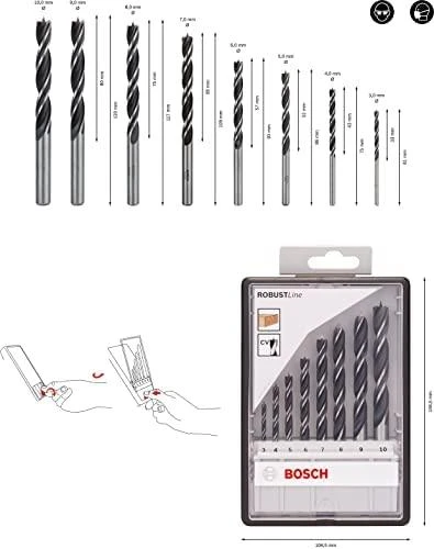 Grąžtas Bosch 8 gražtu kompl.medžiui Robust Line 3/-/10mm
