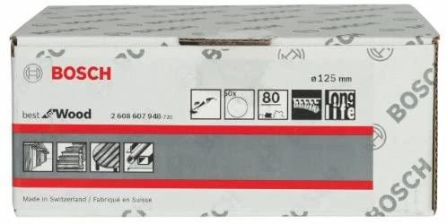 Bosch Šlif.pop.medž.kamp.šlif. D=125mm,80, 50 vnt