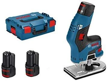 Bosch Akumuliatorinė rankinė freza GKF 12V-8, 2x3.0Ah, ACC