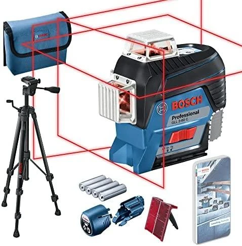 Bosch Linijinis lazerinis nivelyras GLL 3-80 C (4x1.5V AA, BT 150, Carton)