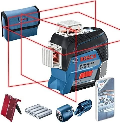 Bosch Linijinis lazerinis nivelyras GLL 3-80 C (4x1.5V AA, Carton)