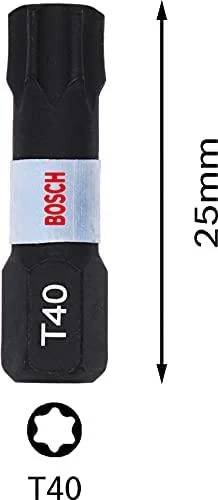 Bosch Suktuvo antgaliai T40 2 vnt./ Impact, L=25mm