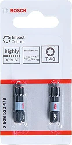 Bosch Suktuvo antgaliai T40 2 vnt./ Impact, L=25mm