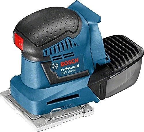 Bosch Akumuliatorinis vibracinis šlifuoklis GSS 18V-10, be akumuliatoriaus ir kroviklio
