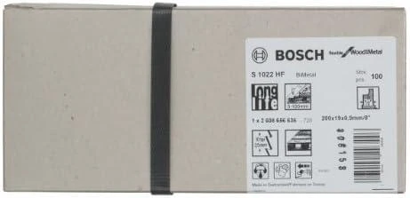Pjūklelis tiesiniam pjūklui Bosch S 1022 HF; 200 mm; 100 vnt.