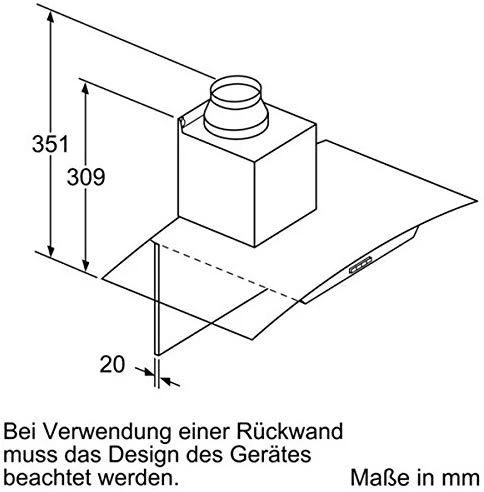 Bosch DWA66DM50 Serija 4, Prie sienos montuojamas gartraukis, 60 cm, clear glass
