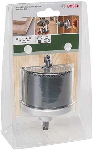 7 dalių gręžimo karūnėlių rinkinys Bosch 2609255636; 26-64 mm