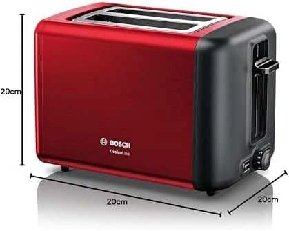 Bosch TAT4P424 Kompaktinis skrudintuvas, DesignLine, Raudona